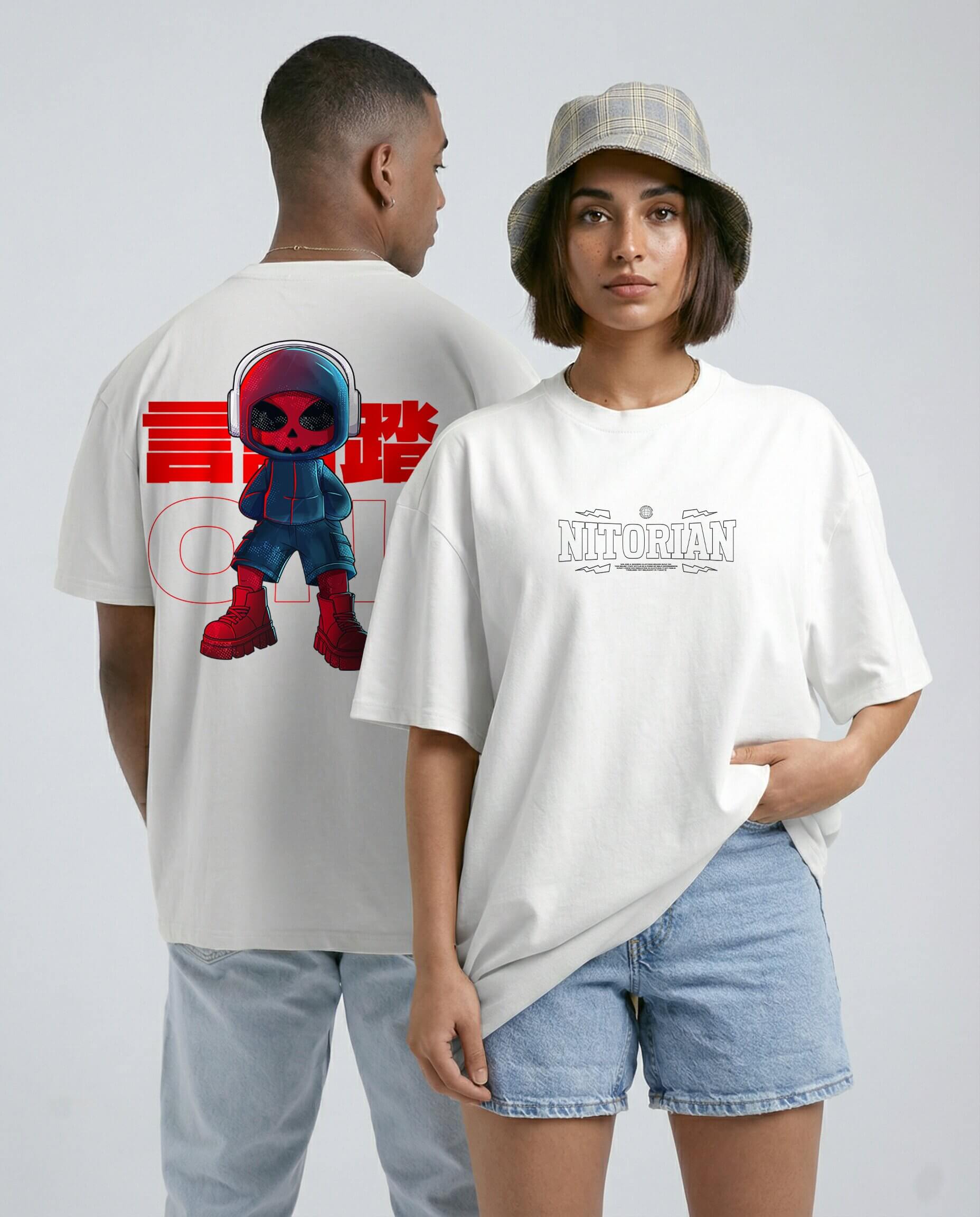 Nitorian Skull Runner Oversized Tee - Image 4