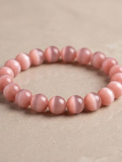 Natural Pink Cat’s Eye Bracelet